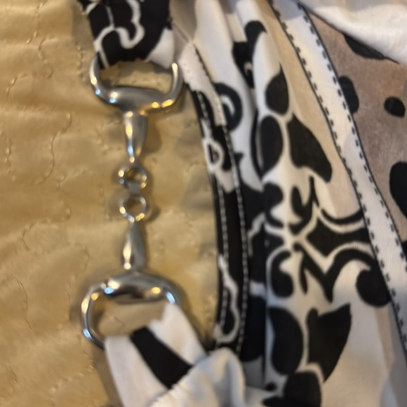 Milano Equestrian Print Top w/ Beautiful Silver Horsebit Straps - Picture 11 of 11